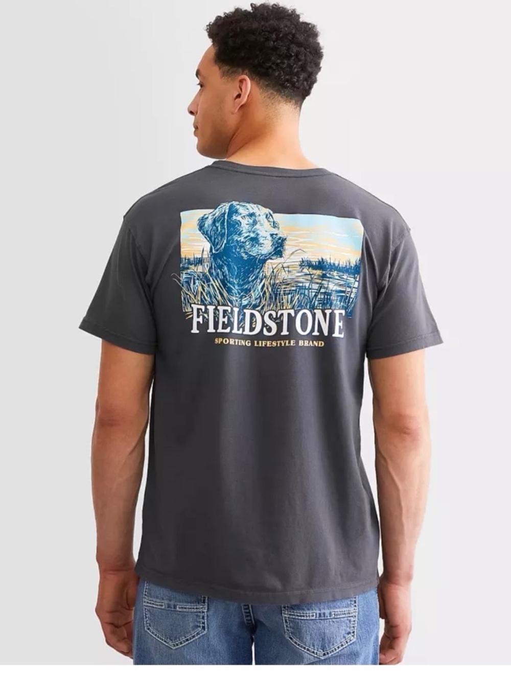 Fieldstone Summer Dog Pocket Tee Gray NWT Men’s size XL Cotton